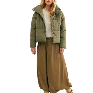 Free People Wing Collar Puffer Coat 